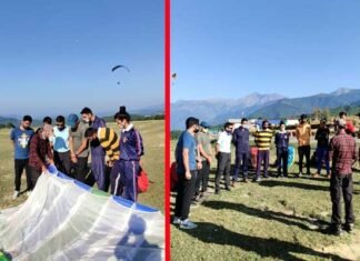 पौडी जिले में पैराग्लाइडिंग को स्वरोजगार से जोड़ने की शानदार पहल, नायरघाटी में पैराग्लाइडिंग बनेगा रोजगार का जरिया paragliding-at-nayarghati-satpuli