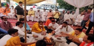 ग्रेटर नोएडा : मोक्षधाम में लगेगी भोले शंकर की 51 फिट ऊंची प्रतिमा, निर्माण कार्य के लिए किया गया भूमि पूजन statue of Bhole Shankar Moksha Dham