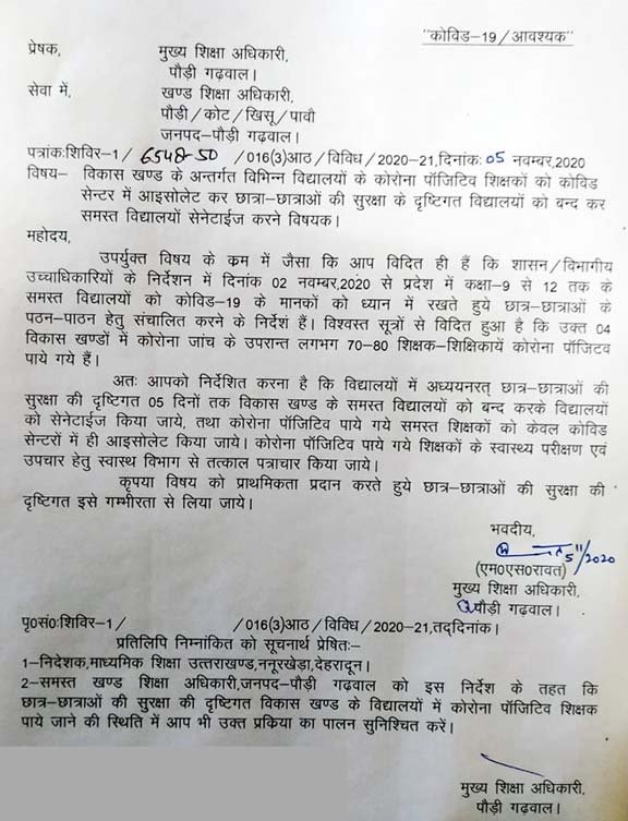 Uttarakhand government reduced the prices of rapid antigen test in private lab