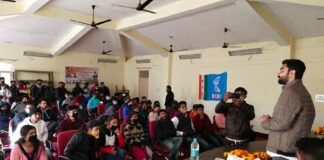 NSUI प्रदेश प्रभारी सतवीर चौधरी, प्रदेश अध्यक्ष मोहन भंडारी के नेतृत्व में पौड़ी ब्लॉक सभागार में सम्मेलन nsui-pauri