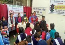 बालिका दिवस पर भारत स्काउट गाइड पौड़ी एवं राष्ट्रीय सेवा योजना द्वारा जीआईसी उज्याड़ी, पौड़ी में कार्यक्रम balika divas par GIC ujyadi pauri me karyakram