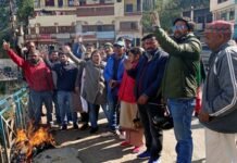 उत्तराखंड में बढ़ती महंगाई को लेकर कांग्रेस का हल्ला बोल, सरकार का पुतला दहन कर जताया विरोध Congress demonstrations on rising inflation in Uttarakhand