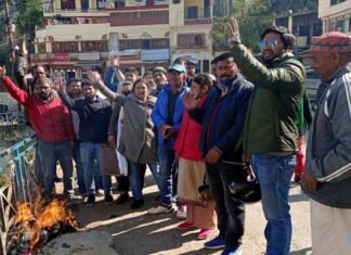 उत्तराखंड में बढ़ती महंगाई को लेकर कांग्रेस का हल्ला बोल, सरकार का पुतला दहन कर जताया विरोध Congress demonstrations on rising inflation in Uttarakhand