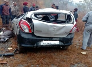 पौड़ी गढ़वाल : आल्टो कार दुर्घटनाग्रस्त, एक व्यक्ति की मौत, दूसरा गंभीर रूप से घायल car-accident-satpuli