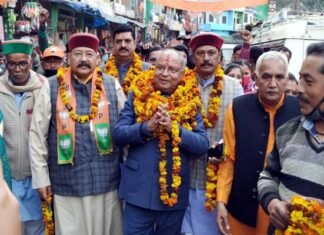 सतपुली में बीजेपी प्रदेश अध्यक्ष बंशीधर भगत का हुआ जोरदार स्वागत bansidhar-bhagat