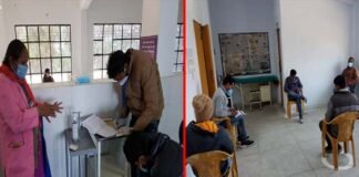 पोखड़ा में 75 स्वास्थ्य कर्मियों को लगाई कोरोना वैक्सीन corona vaccine in Pokhara