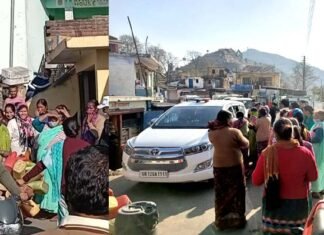 पेयजल संकट से जूझ रहे कल्जीखाल ब्लॉक के ग्रामीणों ने डीएम की गाड़ी रोककर किया घेराव Villagers encircle DM's car