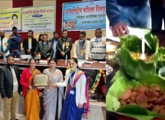 महिला दिवस पर कल्जीखाल ब्लॉक सभागार में तिमले की भरी रोटी, खड़ीक के पत्तों, बेडू तथा मेलू के फूलों की सब्जी सहित तमाम पहाड़ी व्यंजनों की प्रतियोगिता mahila-divas