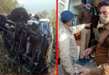 सतपुली मल्ली में महिन्द्रा पिकअप दुर्घटनाग्रस्त होने पर वाहन चालक घायल, पुलिस ने गोल्डन ऑवर में बचायी घायल की जान satpuli-accident
