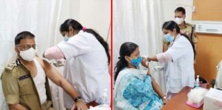 पुलिस कमिश्नर एवं उनकी धर्मपत्नी ने लगवाई टीके की दूसरी डोज, 8 अप्रैल से फोकस टीकाकरण Police commissioner got covid vaccine