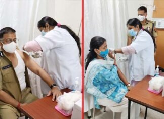 पुलिस कमिश्नर एवं उनकी धर्मपत्नी ने लगवाई टीके की दूसरी डोज, 8 अप्रैल से फोकस टीकाकरण Police commissioner got covid vaccine