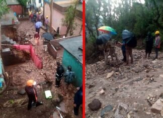 उत्तराखंड : खांकरा-कोटली में बादल फटने से मची तबाही, घरों में घुसा मलबा Cloud burst in Khankara-Kotli of Rudraprayag