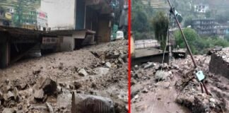 उत्तराखंड : चमोली में बादल फटने से भारी तबाही, मलबे में दबे कई घर, दुकानें और वाहन Cloudburst in chamoli