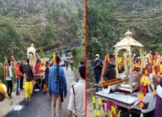 भगवान केदारनाथ की पंचमुखी डोली केदारनाथ धाम लिए हुई रवाना,17 मई को खुलेंगे केदारनाथ धाम के कपाट Kedarnath-Panchmukhi-Doli
