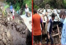 पौड़ी गढ़वाल : बैंग्वाड़ी के आमसेरा में बादल फटने से भारी नुकसान की खबर, पौड़ी-श्रीनगर मोटर मार्ग बंद cloudburst in Amsera of Bangwadi