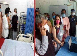 उत्तरकाशी पहुंचे सीएम तीरथ ने बड़कोट में कोविड केयर सेंटर का किया निरीक्षण cm-tirath