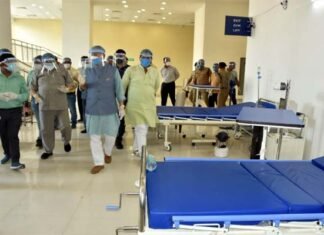 सीएम तीरथ ने ऋषिकेश आईडीपीएल में निर्माणाधीन 500 बेड के कोविड अस्पताल का निरीक्षण किया CM Tirath inspects 500-bed covid Hospital under construction at IDPL Rishikesh