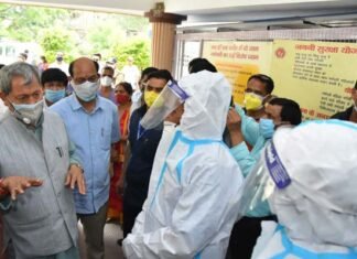 मुख्यमंत्री तीरथ सिंह रावत ने नरेन्द्र नगर के कोविड केयर सेंटर का किया निरीक्षण covid care centre narendra nagar tihari