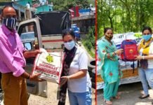 फाउंडेशन शुरुआत ने ग्रामीण सेवा मिशन के तहत रिखणीखाल ब्लॉक के गांवों में बांटी कोरोना राहत सामाग्री faundation-surwaat