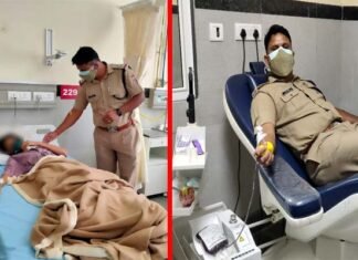 सतपुली थानाध्यक्ष संतोष पैथवाल में बीमार बालिका को रक्तदान कर निभाया मानवता का धर्म sho-santosh-paithwal