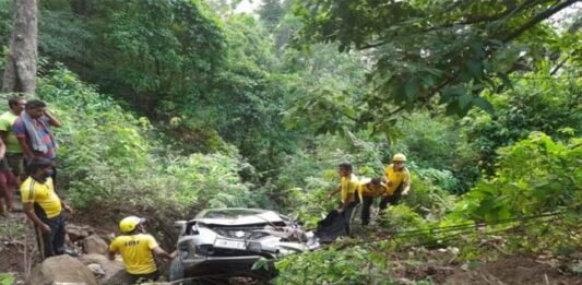 Car fell into deep gorge on Kotdwar-Charek motor road