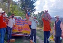 राष्ट्रीय पुरानी पेंशन बहाली संयुक्त मोर्चा द्वारा पौड़ी के कोठार गाँव में जरुरतमंदों को बांटे गए राशन किट Ration kits distributed by NOPRUF