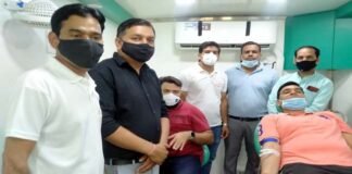 विश्व रक्तदान दिवस पर मिशन रक्तदान 2021 के तहत गौर अतुल्यम सोसायटी में रक्तदान शिविर का आयोजन blood donation camp on World Blood Donation Day