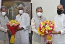 मुख्यमंत्री तीरथ सिंह रावत ने नई दिल्ली में रक्षा मंत्री, जल शक्ति मंत्री तथा चीफ ऑफ डिफेंस स्टाफ बिपिन रावत से की मुलाकात cm-tirath