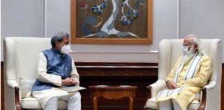 मुख्यमंत्री तीरथ सिंह रावत ने नई दिल्ली में प्रधानमंत्री नरेन्द्र मोदी से की भेंट CM Tirath Singh Rawat calls on Prime Minister Narendra Modi in New Delhi