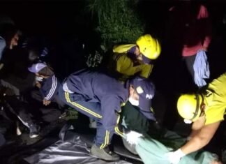 श्रीनगर गढ़वाल : गहरी खाई में गिरा वाहन, एक की मौत, तीन लोग घायल vehicle-accident-in-srinagar