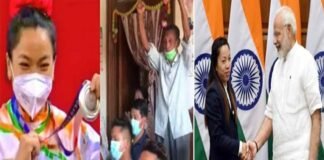 पिछले ओलंपिक डिस-क्वालिफाई करार दी गई चानू ने नहीं मानी हार, पहले ही दिन पदक जीतकर देश को किया गौरवान्वित, राष्ट्रपति-पीएम समेत कई हस्तियों ने दी बधाई Mirabai-Chanu-silver-medal