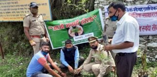 हरेला दिवस पर कल्जीखाल ब्लॉक परिसर में पौधा लगाकर धूमधाम से मनाया गया लोकपर्व हरेला Lokparv Harela celebrated with pomp in Kaljikhal block premises