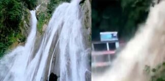 लगातार बारिश से डराने लगा मसूरी के कैम्पटी फॉल का मंजर, छाया सन्नाटा kempty-fall