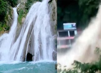 लगातार बारिश से डराने लगा मसूरी के कैम्पटी फॉल का मंजर, छाया सन्नाटा kempty-fall