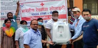 भारतीय रेडक्रॉस पौड़ी शाखा ने बांटे ऑक्सीजन कंसंट्रेटर और मास्क red-cross-society