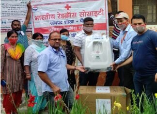 भारतीय रेडक्रॉस पौड़ी शाखा ने बांटे ऑक्सीजन कंसंट्रेटर और मास्क red-cross-society