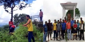 वीर चन्द्र सिंह गढ़वाली की प्रतिमा स्थल पर स्वच्छता अभियान चलाकर लिया पर्यावरण सरक्षंण का संकल्प Cleanliness-campaign