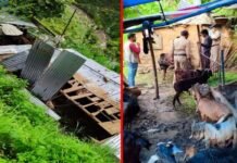 पौड़ी गढ़वाल : भारी बारिश से गिरी गौशाला की दीवार, पुलिस ने चलाया राहत एवं बचाव अभियान Gaushala-wall-fell