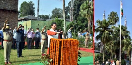 Chief Minister Pushkar Dhami hoisted the flag