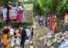 शिक्षा से शिखर तक एनजीओ व रोटरी क्लब वैशाली द्वारा वसुंधरा की बस्तियों के जरूरतमंद परिवारों बांटा गया राशन Shiksha-to-Shikhar-NGO