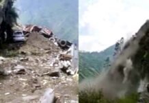 हिमाचल में भूस्खलन से रोडवेज बस मलबे में दबी, यात्रियों को बचाने के लिए रेस्क्यू जारी landslide in Himachal