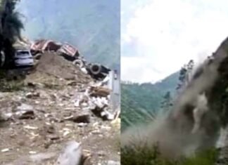 हिमाचल में भूस्खलन से रोडवेज बस मलबे में दबी, यात्रियों को बचाने के लिए रेस्क्यू जारी landslide in Himachal