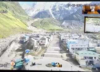 मुख्यमंत्री पुष्कर सिंह धामी ने ड्रोन के माध्यम से केदारनाथ धाम के पुनर्निर्माण कार्यों का किया निरीक्षण reconstruction works of Kedarnath Dham