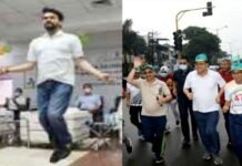 खेल मंत्री अनुराग ठाकुर रस्सी कूदे, तो सीएम धामी ने दौड़ लगाकर दिया फिट रहने का संदेश sports-day