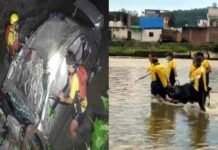 देहरादून: भारी बारिश के चलते उफनते नाले में बही कार, एक युवक की बचाई गई जान, दूसरे का शव बरामद Car fell into drain in Dehradun