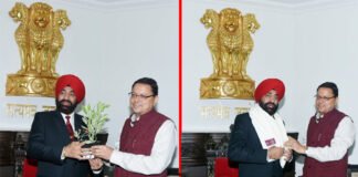 उत्तराखंड के नवनियुक्त राज्यपाल लेफ्टिनेंट जनरल गुरमीत सिंह के राजभवन आगमन पर मुख्यमंत्री धामी ने किया स्वागत cm Dhami welcomed the newly appointed Governor of Uttarakhand