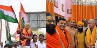 आप भी अयोध्या में : तिरंगा यात्रा निकालने से पहले डिप्टी सीएम सिसोदिया-संजय सिंह भी राम की शरण में