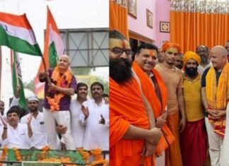 आप भी अयोध्या में : तिरंगा यात्रा निकालने से पहले डिप्टी सीएम सिसोदिया-संजय सिंह भी राम की शरण में