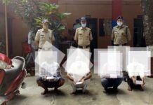 पुलिस ने 12 घण्टे के अंदर किया नगदी चोरी का खुलासा, 4 शातिर अभियुक्त गिरफ्तार Laxmanjhula-police