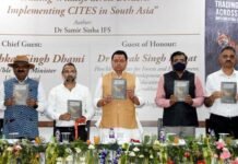 मुख्यमंत्री धामी ने “Trading Wildlife across Borders: Implementing CITES in South Asia” पुस्तक का विमोचन किया Trading-Wildlife-Across-Border